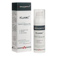 Активний протизапальний крем з бензоїл пероксидом 4% Kurac cream benzoyl peroxide 4%, Braderm, Італія
