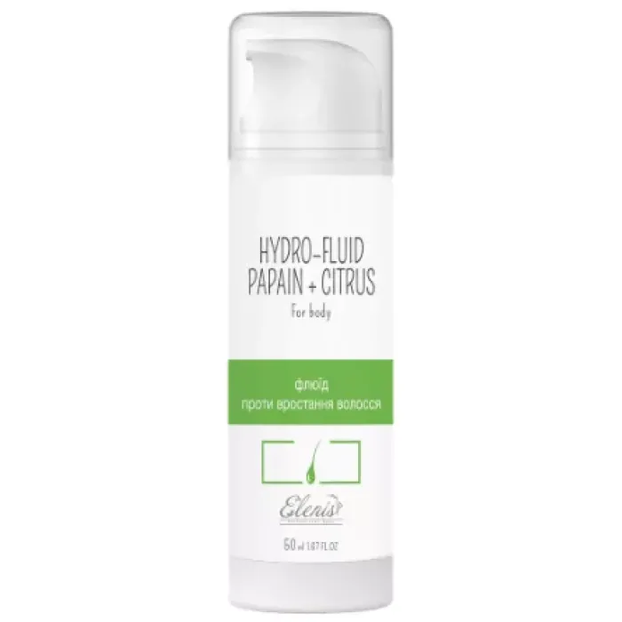 Флюїд проти вростання волосся, Hydro-Fluid Papain+Citrus, Elenis, Україна