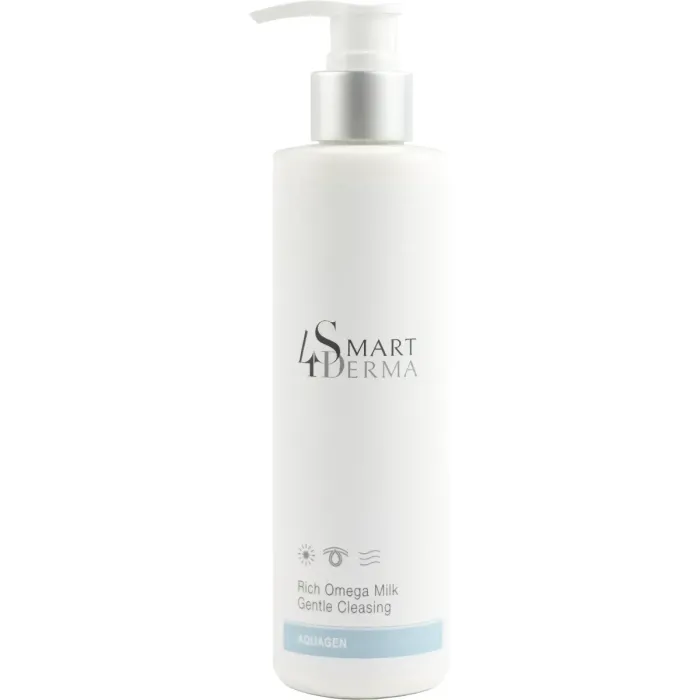 Розкішне молочко для вмивання "Омега", Rich Omega Milk Gentle Cleansing, Aquagen, Smart4Derma, Україна