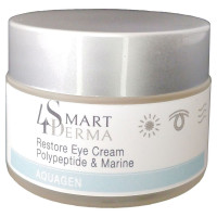 Дренажний антивіковий крем для зони навколо очей, Restore Eye Cream Polypeptide & Marine, Smart4Derma, Aquagen, Україна