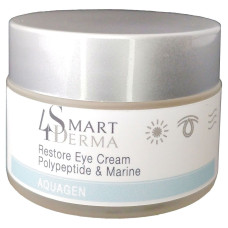 Дренажний антивіковий крем для зони навколо очей, Restore Eye Cream Polypeptide & Marine, Smart4Derma, Aquagen, Україна