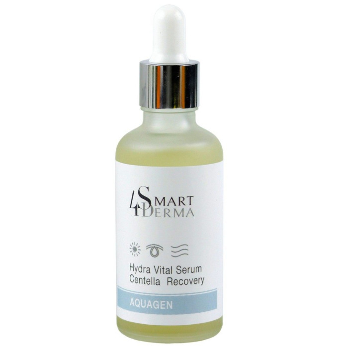 Екстразволожувальна антиоксидантна сироватка з центелою, Hydra Vital Serum Centella Recovery, Aquagen, Smart4Derma, Україна