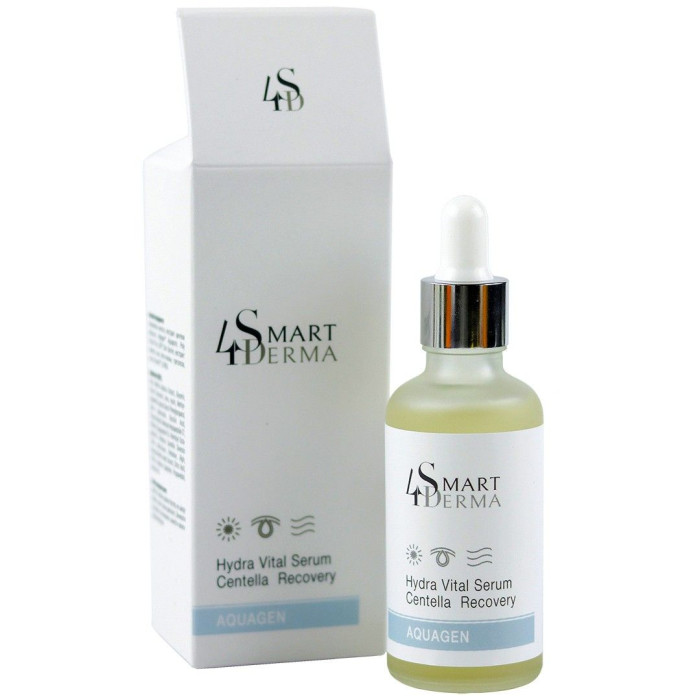 Екстразволожувальна антиоксидантна сироватка з центелою, Hydra Vital Serum Centella Recovery, Aquagen, Smart4Derma, Україна