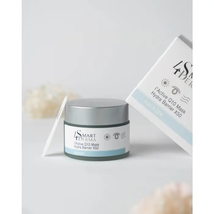 Крем-маска глибоке зволоження, Iactive Q10 Mask Hydra Barrier X50, Aquagen, Smart4Derma, Україна