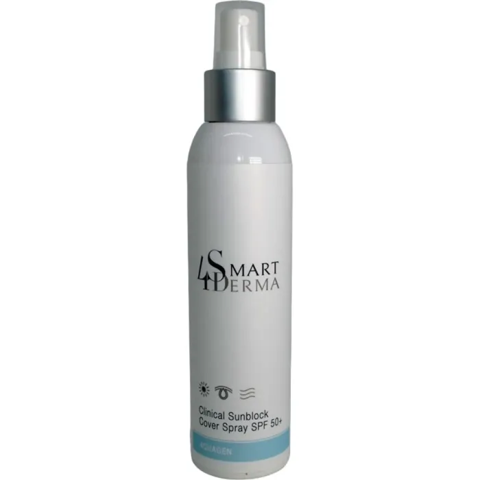 Пост-процедурний захисний регенеруючий спрей Spf 50+, Clinical Sunblock Cover Spray SPF 50+, Aquagen, Smart4Derma, Україна