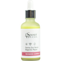 Інтенсивна SOS сироватка для чутливої та куперозної шкіри, Derma SOS Serum Magnolia Repair, Redness Correct, Smart4Derma, Україна
