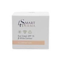 Освітлювальний крем навколо очей SPF 15 «Сяючий погляд», Eye Cream SPF 15 B-White Contour, Illumination, Smart4Derma, Україна