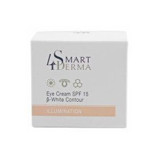 Освітлювальний крем навколо очей SPF 15 «Сяючий погляд», Eye Cream SPF 15 B-White Contour, Illumination, Smart4Derma, Україна