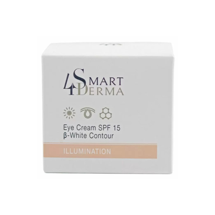 Освітлювальний крем навколо очей SPF 15 «Сяючий погляд», Eye Cream SPF 15 B-White Contour, Illumination, Smart4Derma, Україна
